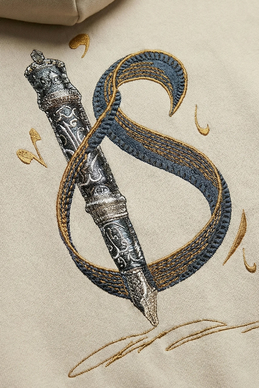 Calligraphy initial letter S Hoodie