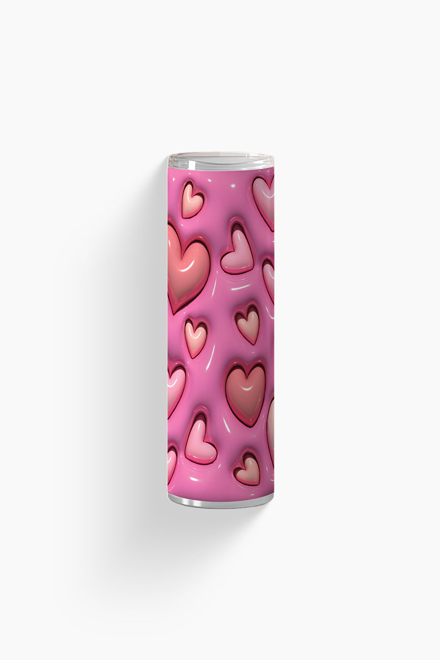 Inflated Pink Hearts - Tumbler