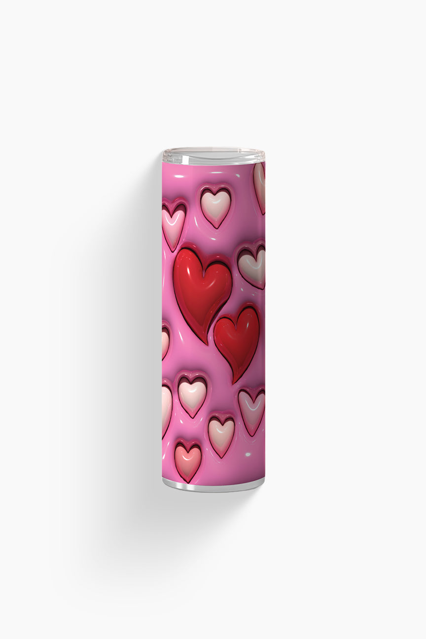 Inflated Pink Hearts - Tumbler
