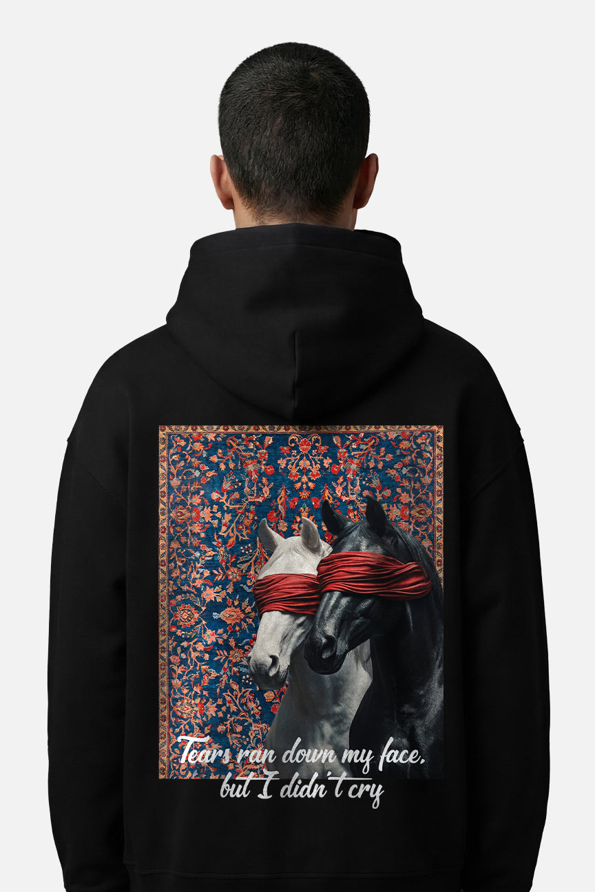 Tears Ran Down My Face Persian Carpet Horses Hoodie