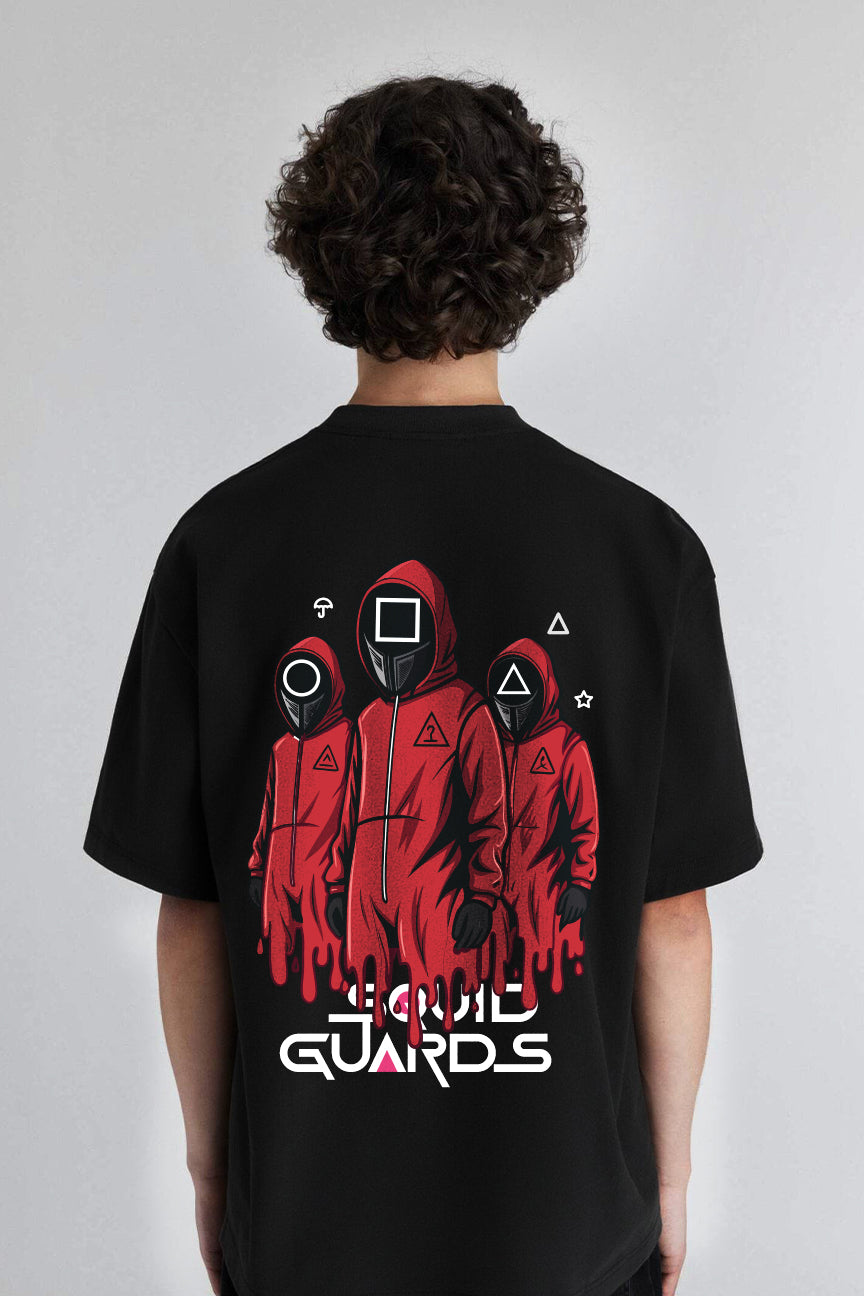 Squid Guards English Oversized Tee - Black
