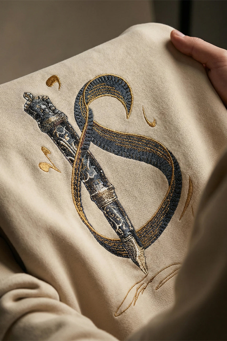 Calligraphy initial letter S Hoodie