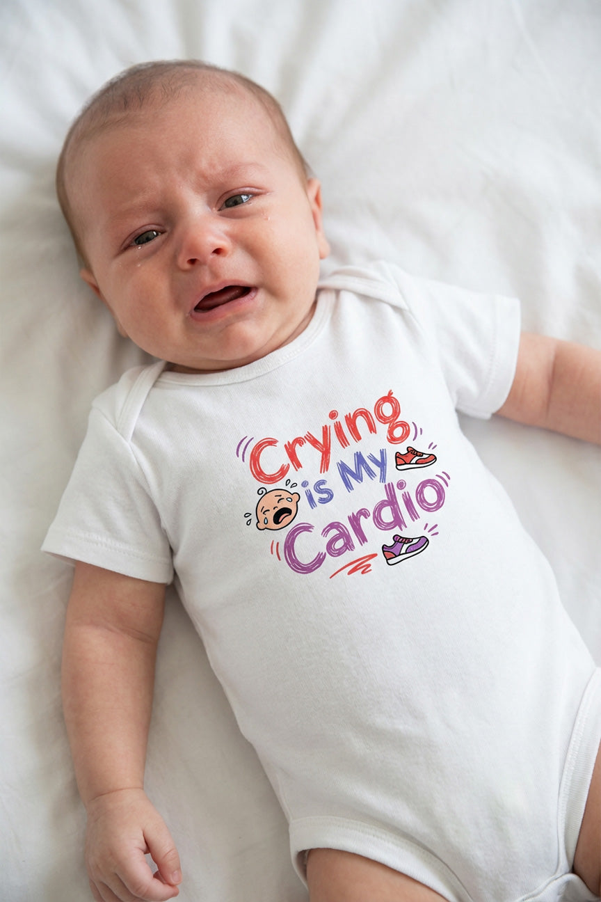 Crying is my Cardio Baby Romper