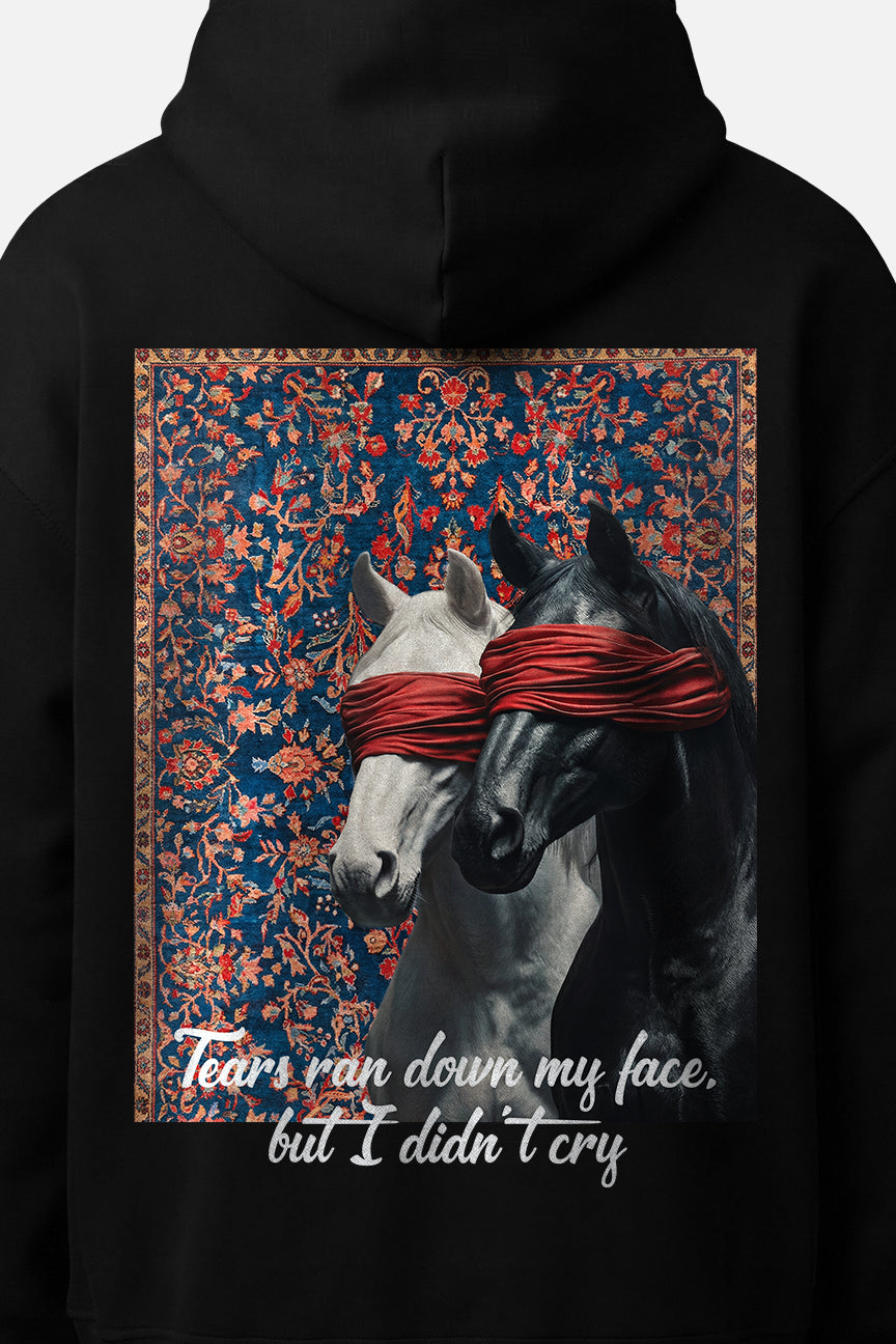 Tears Ran Down My Face Persian Carpet Horses Hoodie