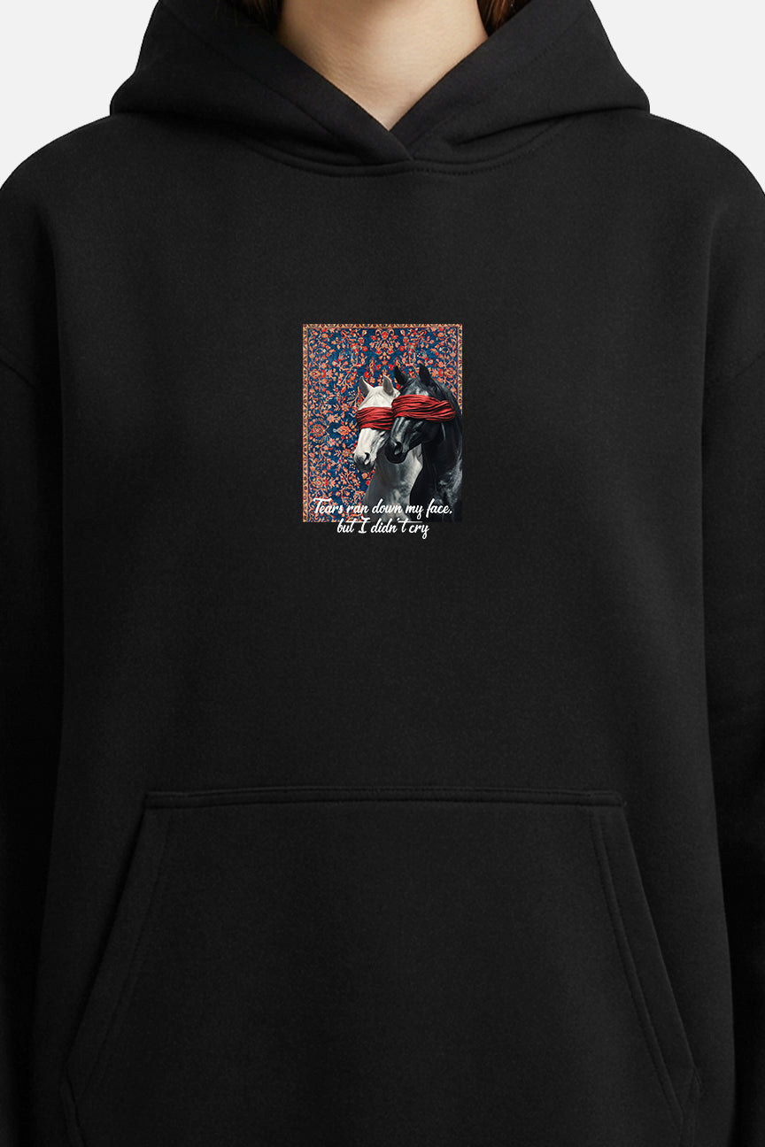Tears Ran Down My Face Persian Carpet Horses Hoodie