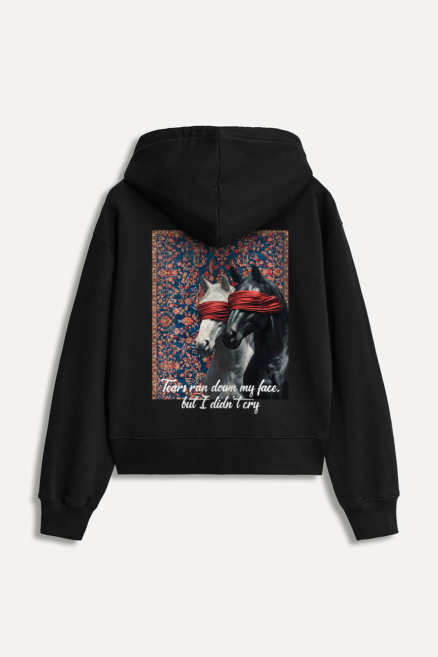 Tears Ran Down My Face Persian Carpet Horses Hoodie