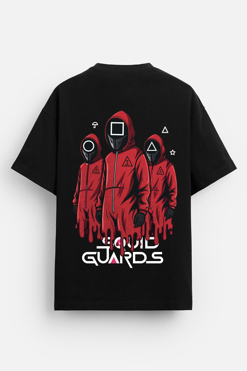 Squid Guards English Oversized Tee - Black