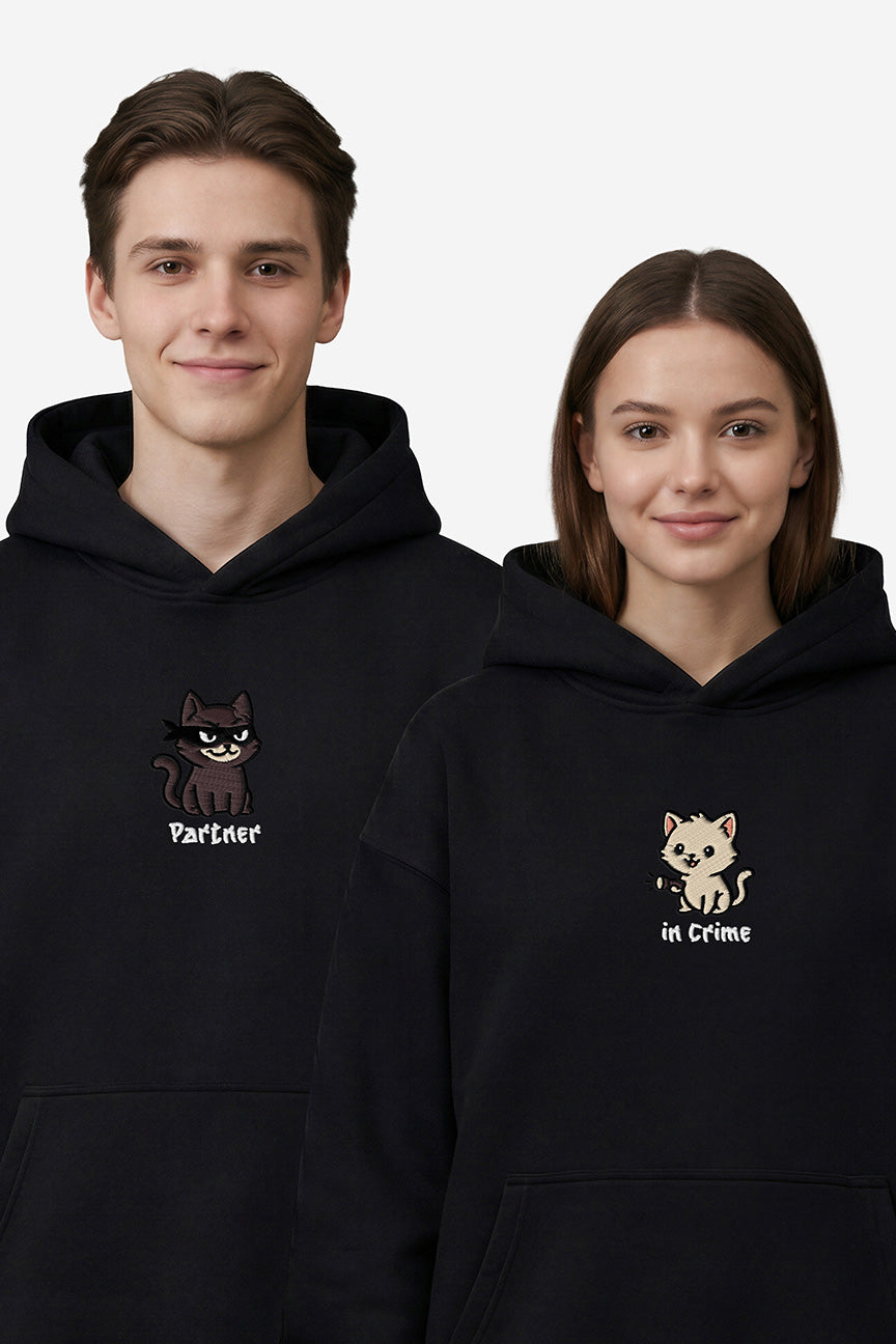 Partner in Crime Couple Hoodies
