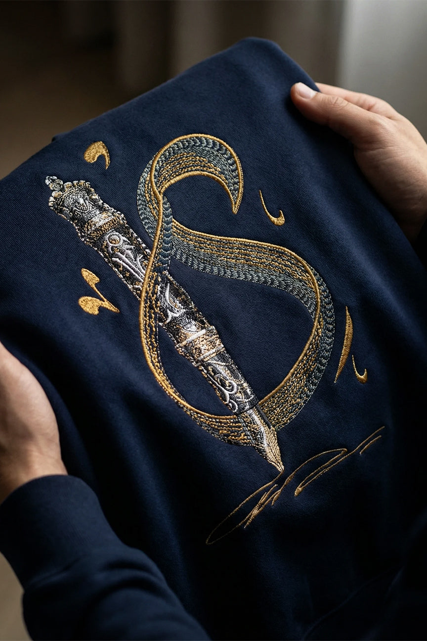 Calligraphy initial letter S Hoodie