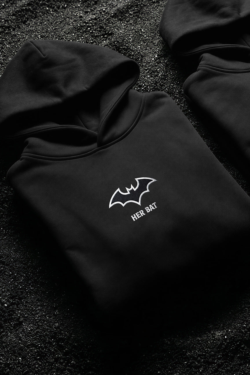 His Bat & Her Bat Couple Hoodies