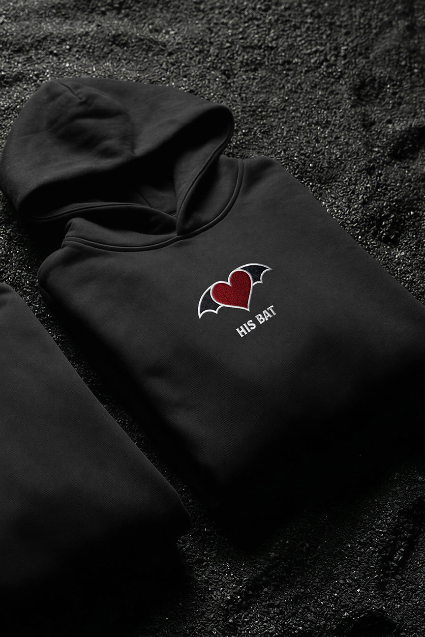 His Bat & Her Bat Couple Hoodies