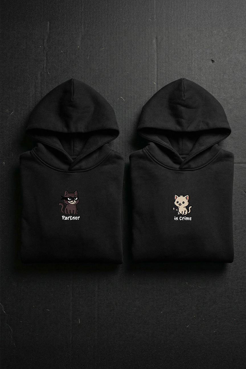 Partner in Crime Couple Hoodies