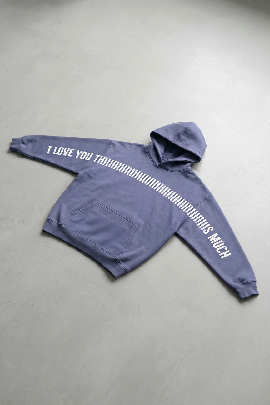 I Love you Thiiiiiiiiiis Much Hoodie - Sultan Violet Color