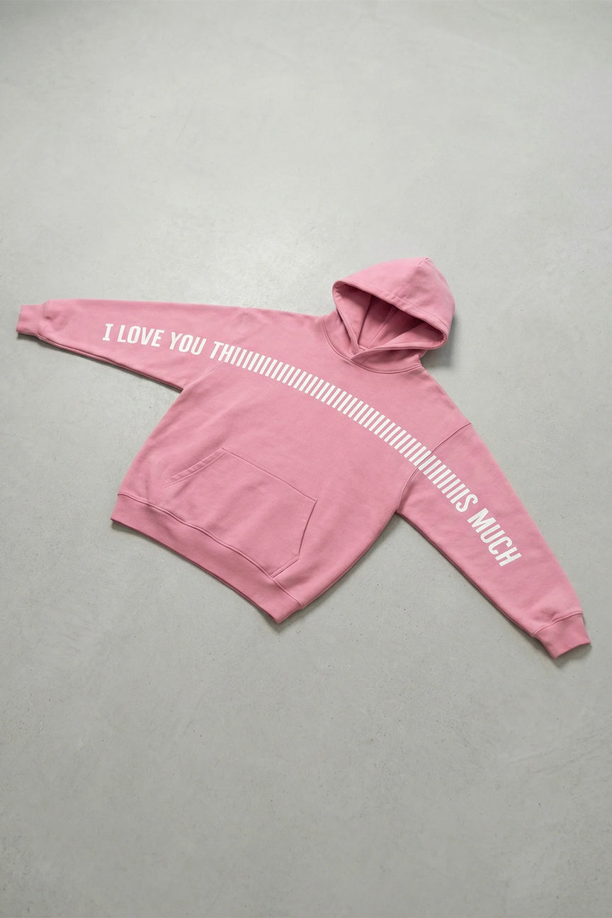 I Love you Thiiiiiiiiiis Much Hoodie - Rose Sand Color