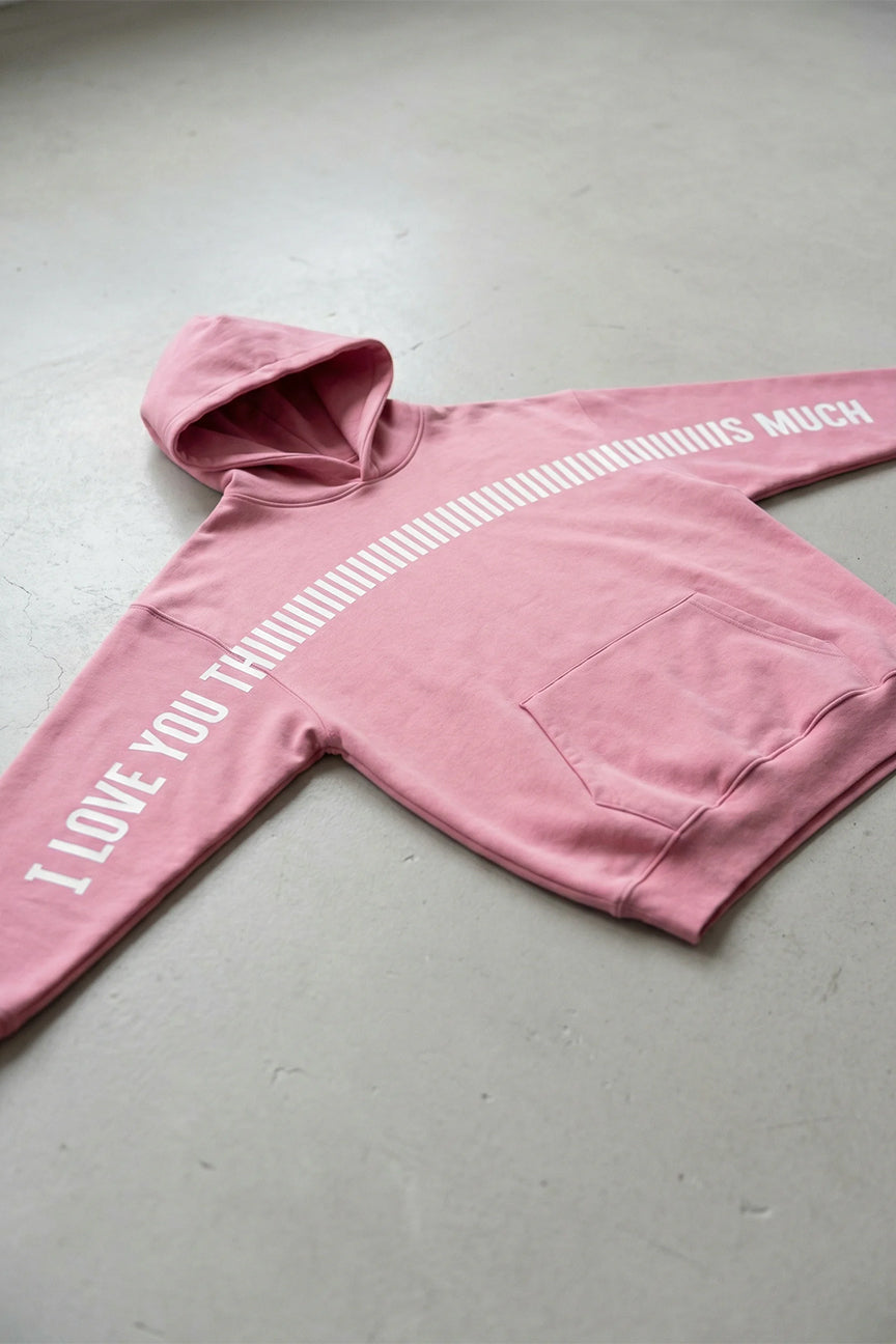 I Love you Thiiiiiiiiiis Much Hoodie - Rose Sand Color