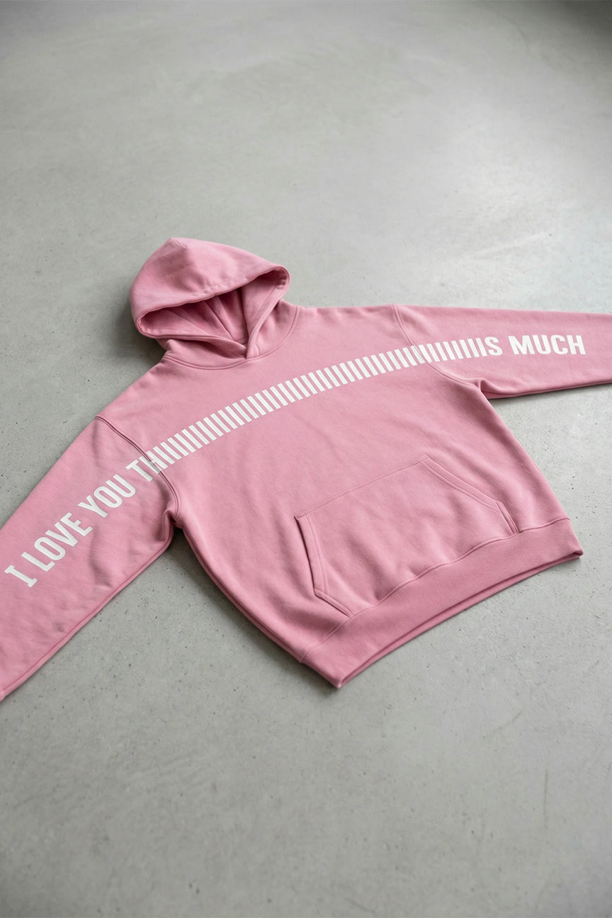 I Love you Thiiiiiiiiiis Much Hoodie - Rose Sand Color