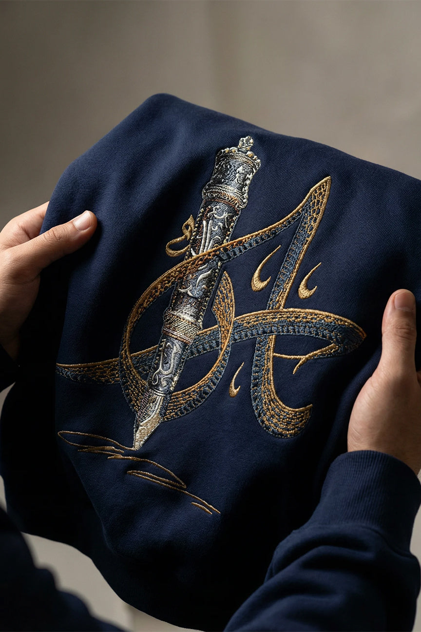 Calligraphy initial letter A Hoodie