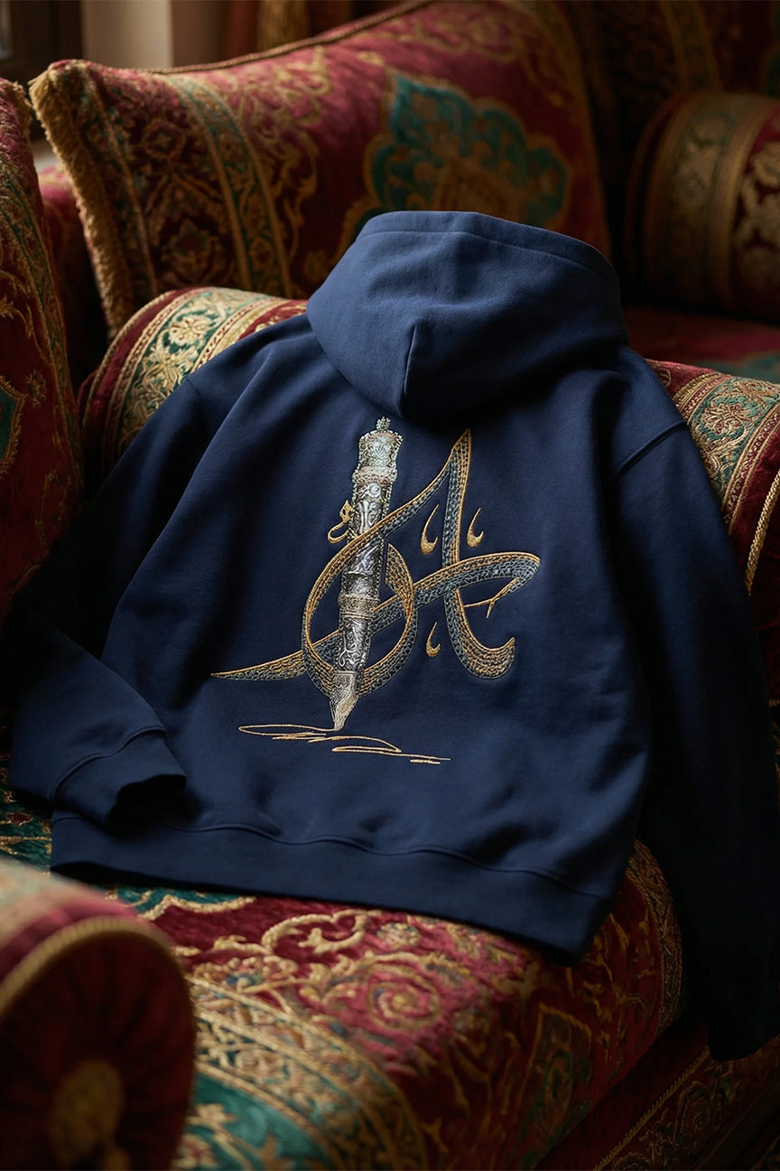 Calligraphy initial letter A Hoodie