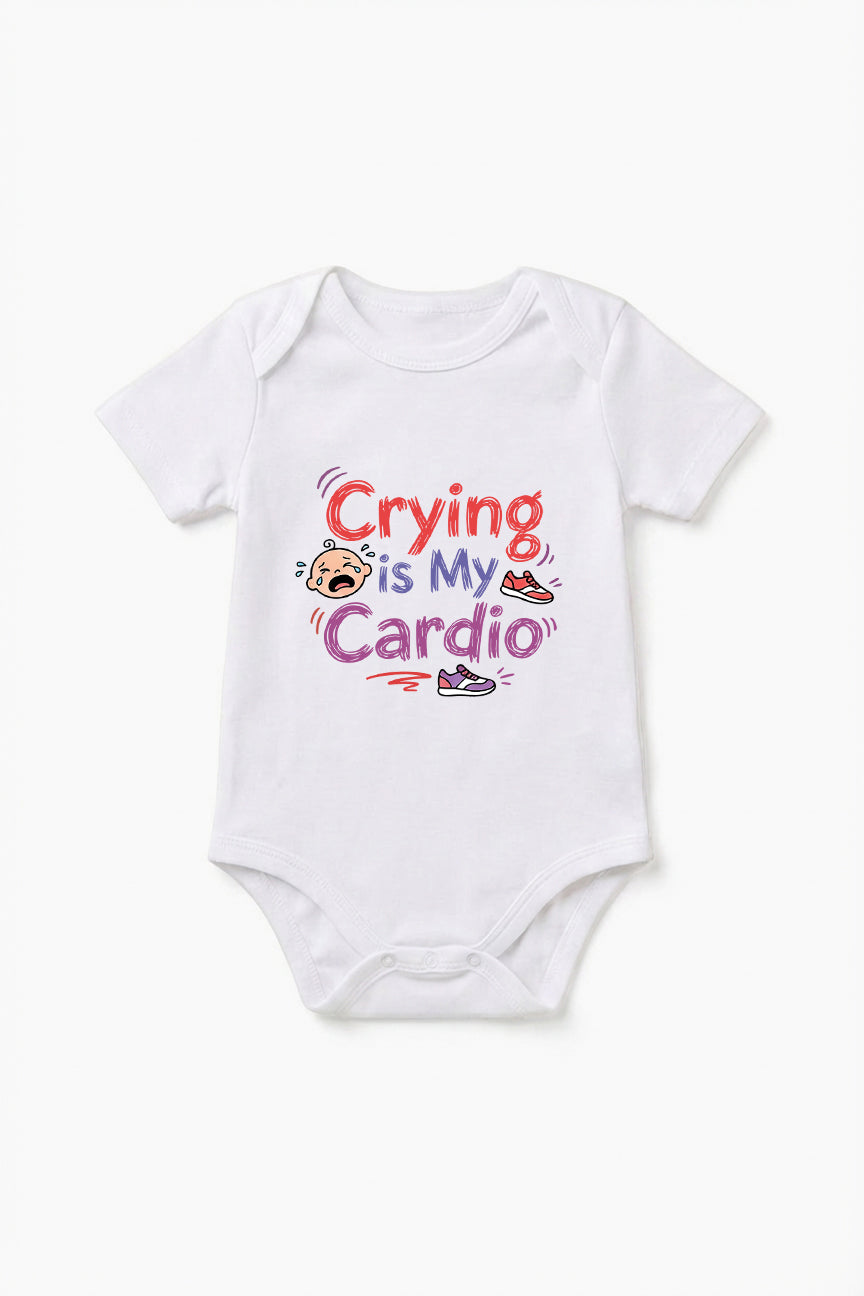 Crying is my Cardio Baby Romper