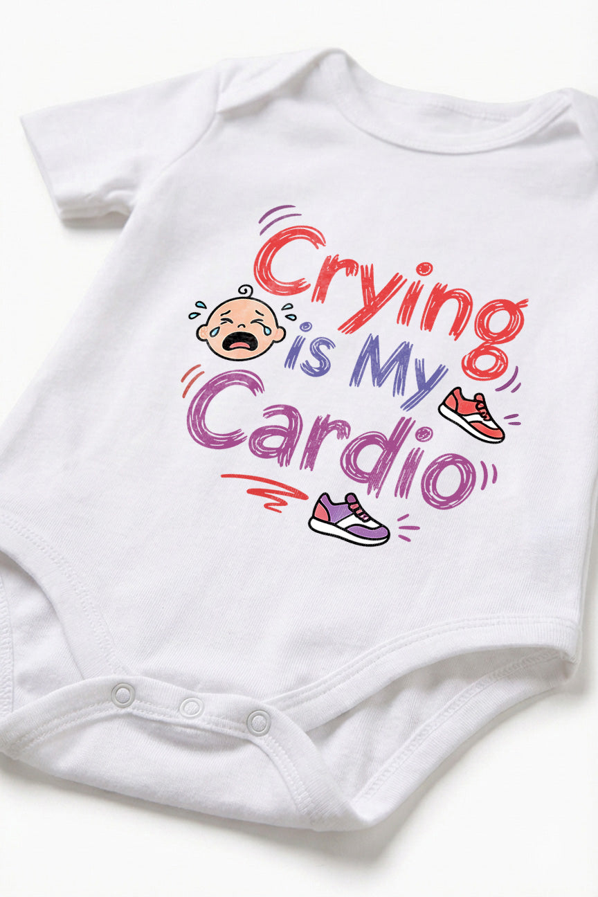 Crying is my Cardio Baby Romper