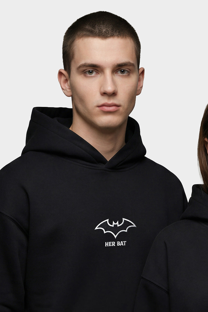 His Bat & Her Bat Couple Hoodies